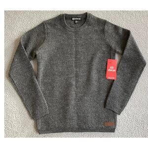 NWT Sherpa Sweater Mens Small Chagpori Crewneck Pullover Kharani Gray Minimal